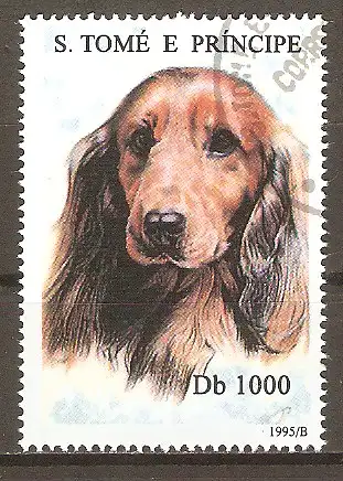 Briefmarke Sao Tome & Principe Mi.Nr. 1578 o Hunde und Katzen 1995 / Dackel #202461