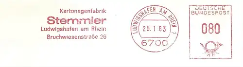 Freistempel Ludwigshafen am Rhein - Stemmler Kartonagenfabrik (#1626)