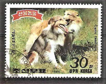 Briefmarke Korea-Nord Mi.Nr. 2994 o Collies