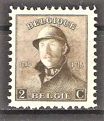 Briefmarke Belgien Mi.Nr. 146 ** König Albert I. mit Helm 1919