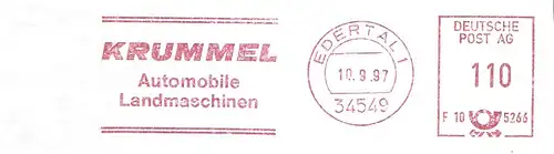 Freistempel F10 5266 Edertal - KRUMMEL Automobile Landmaschinen (#1653)