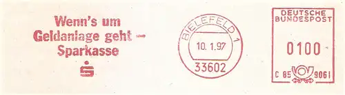 Freistempel C85 906I Bielefeld - Sparkasse - Wenn's um Geld geht (#1661)