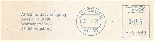 Freistempel F727543 Augsburg - ARGE für Beschäftigung Augsburg Stadt (#1678)