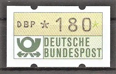 Briefmarke BRD Automatenmarke Mi.Nr. 1 ** 180 Pf. Grünes Emblem der Deutschen Bundespost 1981