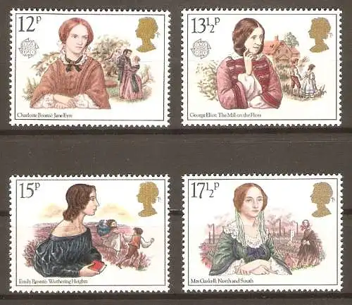 Briefmarke Großbritannien Mi.Nr. 841-844 ** Europa Cept 1980 / Englische Schriftstellerinnen / Kompletter Satz !