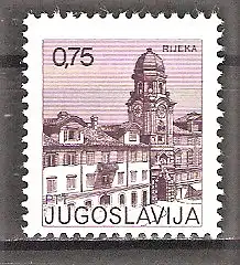 Briefmarke Jugoslawien Mi.Nr. 1672 ** Freimarke Sehenswürdigkeiten 1976 / Rijeka