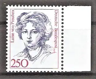 Briefmarke BRD Mi.Nr. 1428 ** Seitenrand rechts - Luise von Preußen 1989 / Königin von Preußen