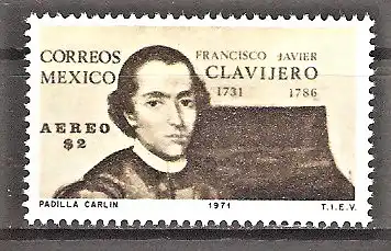 Briefmarke Mexiko Mi.Nr. 1345 ** Francisco Javier Clavijero 1971 / Historiker
