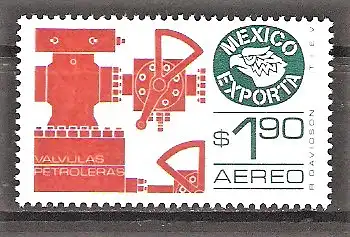 Briefmarke Mexiko Mi.Nr. 1506 ** Mexiko exportiert 1975 / Ventile