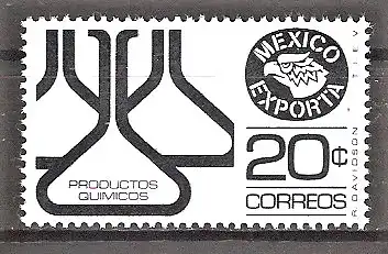 Briefmarke Mexiko Mi.Nr. 1485 ** Mexiko exportiert 1975 / Chemische Produkte