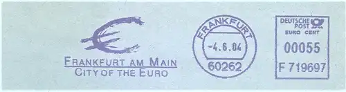 Freistempel F719697 Frankfurt am Main - City of the Euro (Abb. Eurosymbol) (#2107)