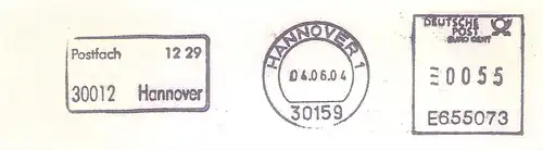 Freistempel E655073 Hannover - Postfach 12 29 30012 Hannover (#2108)