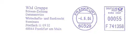 Freistempel F741358 Frankfurt - WM Gruppe - Börsen-Zeitung Datenservice Wirtschafts- und Bankrecht Seminare (#2109)