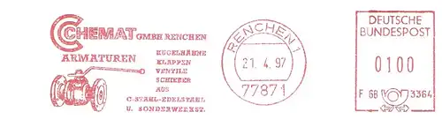 Freistempel F68 3364 Renchen - CHEMAT ARMATUREN GmbH Renchen - Kugelhähne, Klappen, Ventile, Schieber aus C-Stahl-Edelstahl und Sonderwerkstoffe (#2160)