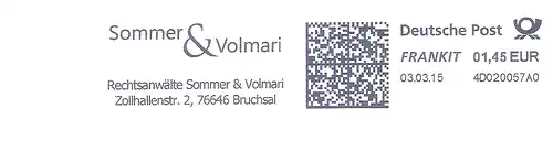 Freistempel 4D020057A0 Bruchsal - Rechtsanwälte Sommer & Volmari (#2351)