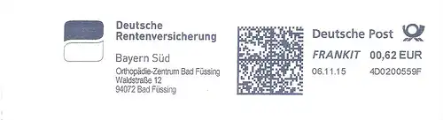 Freistempel 4D0200559F Bad Füssing - Deutsche Rentenversicherung Bayern Süd - Orthopädie Zentrum Bad Füssing (#2353)