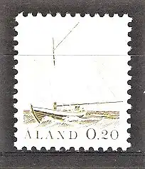 Briefmarke Aland Mi.Nr. 1 ** Freimarke 1984 / Fischerboot aus Eckerö