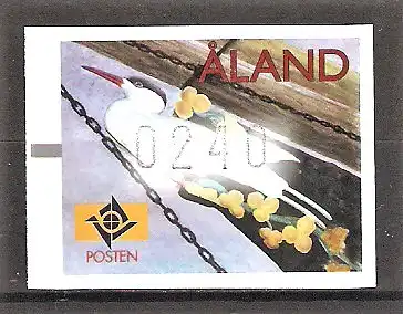 Briefmarke Aland Automatenmarke Mi.Nr. 10 ** (Wertstufe 240 P) Galionsfiguren 1999 / Galionsfigur „Tärnan“ (Seeschwalbe)