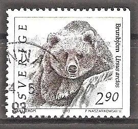 Briefmarke Schweden Mi.Nr. 1756 D o Braunbär (Ursus arctos)