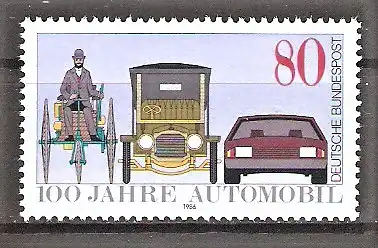 Briefmarke BRD Mi.Nr. 1268 ** 100 Jahre Automobil 1986