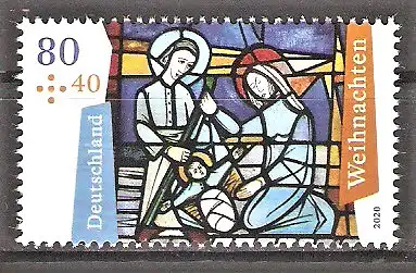 Briefmarke BRD Mi.Nr. 3571 ** Weihnachten 2020 / Kirchenfenster von St. Katharina in Bad Soden