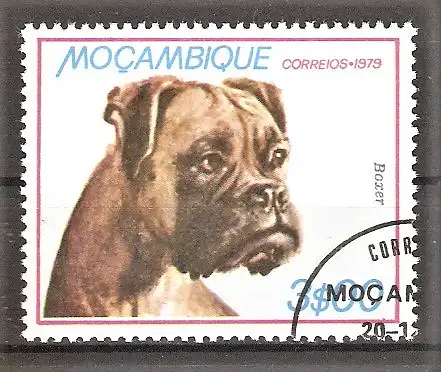 Briefmarke Mocambique Mi.Nr. 727 o Hunde 1979 / Boxer