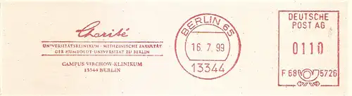 Freistempel F68 5726 Berlin - Charité / Universitätsklinikum - Medizinische Fakultät der Humboldt Universität zu Berlin (#2133)