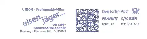 Freistempel 3D10001A9A Kiel - eisen... jäger... - UNION FreiraumMobiliar - UNION SicherheitsTechnik (#2140)