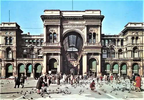 Ansichtskarte Italien - Mailand / Galleria Vittorio Emanuele - Außenansicht (1554)