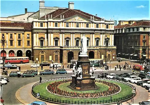 Ansichtskarte Italien - Mailand / Piazza della Scala (1560)