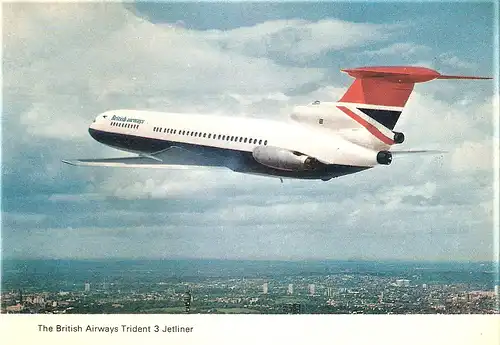 Ansichtskarte Großbritannien - British Airways Trident 3 Jetliner (1563)