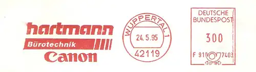 Freistempel F91 7403 Wuppertal - Hartmann / Canon Bürotechnik (#3121)