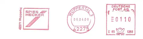 Freistempel E65 1265 Wuppertal - SPIES HECKER (#3014)