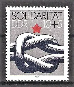 Briefmarke DDR Mi.Nr. 2909 ** Internationale Solidarität 1984