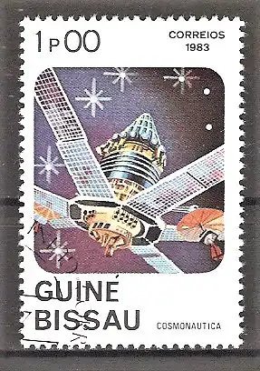 Briefmarke Guinea-Bissau Mi.Nr. 666 o Raumfahrt 1983 / Satellit