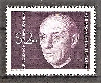 Briefmarke Österreich Mi.Nr. 1463 ** 100. Geburtstag von Arnold Schönberg 1974 / Komponist