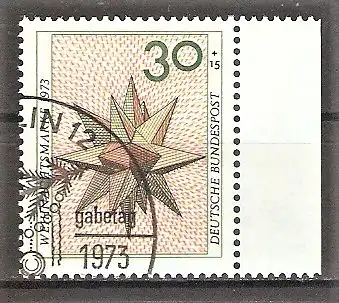 Briefmarke BRD Mi.Nr. 790 o Seitenrand rechts - Weihnachten 1973 / Weihnachtsstern