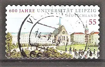 Briefmarke BRD Mi.Nr. 2747 o 600 Jahre Universität Leipzig 2009 / Augustusplatz mit Universitätsgebäude