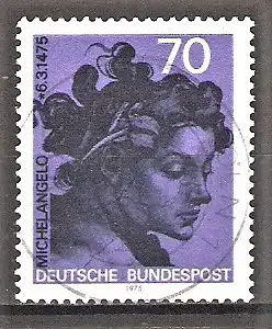 Briefmarke BRD Mi.Nr. 833 o 500. Geburtstag von Michelangelo 1975 / Detail aus dem Deckengemälde der Sixtinischen Kapelle