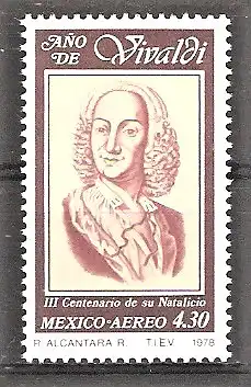 Briefmarke Mexiko Mi.Nr. 1616 ** 300. Geburtstag von Antonio Vivaldi 1978 / Komponist