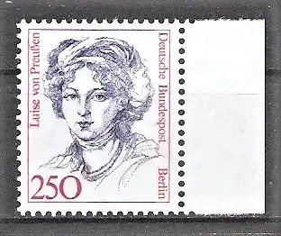 Briefmarke Berlin Mi.Nr. 845 ** Seitenrand rechts - Luise von Preußen 1989 / Königin von Preußen