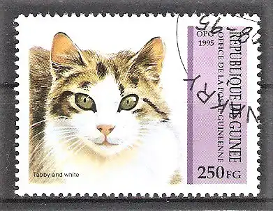 Briefmarke Guinea Mi.Nr. 1516 o Kurzhaarkatze