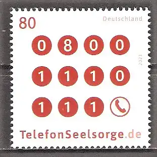 Briefmarke BRD Mi.Nr. 3627 ** TelefonSeelsorge.de 2021