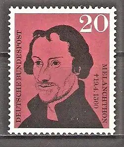Briefmarke BRD Mi.Nr. 328 ** 400. Todestag von Melanchthon 1960 / Humanist und Reformator