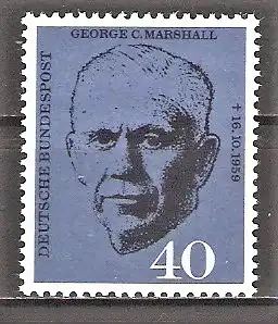 Briefmarke BRD Mi.Nr. 344 ** George C. Marshall 1960 Amerikanischer General und Staatsmann