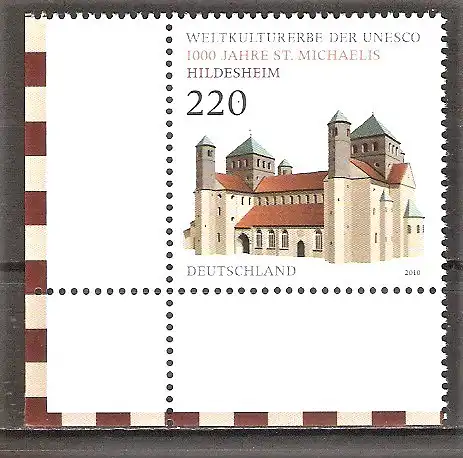 Briefmarke BRD Mi.Nr. 2774 ** BOGENECKE u.l. / 1000 Jahre St.-Michaelis-Kirche in Hildesheim 2010