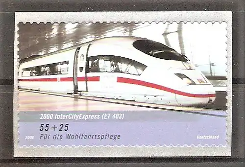 Briefmarke BRD Mi.Nr. 2567 ** (Selbstklebend aus Rolle) Wohlfahrt 2006 / Eisenbahnen in Deutschland - InterCityExpress ICE 403