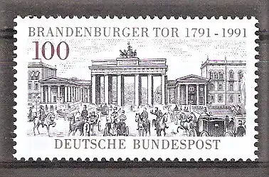 Briefmarke BRD Mi.Nr. 1492 ** 200 Jahre Brandenburger Tor Berlin 1991