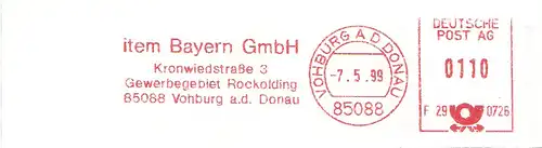 Freistempel F29 0726 Vohburg a. d. Donau - item Bayern GmbH (#2791)