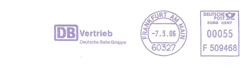 Freistempel F509468 Frankfurt am Main - DB Vertrieb - Deutsche Bahn Gruppe (#2876)